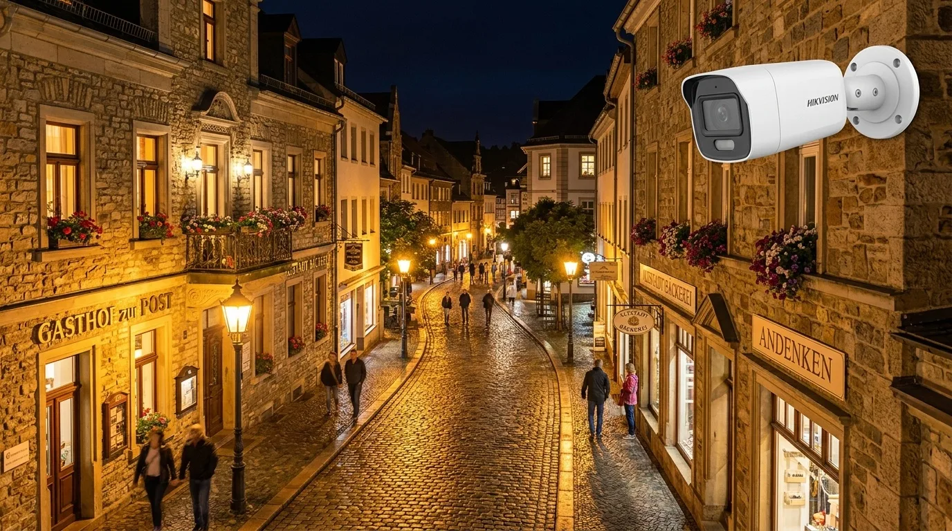 ColorVu plnofarebná technológia Hikvision s osadenou kamerou
